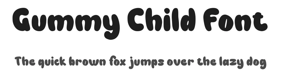 Gummy Child Font by Fontliner โ Display Font