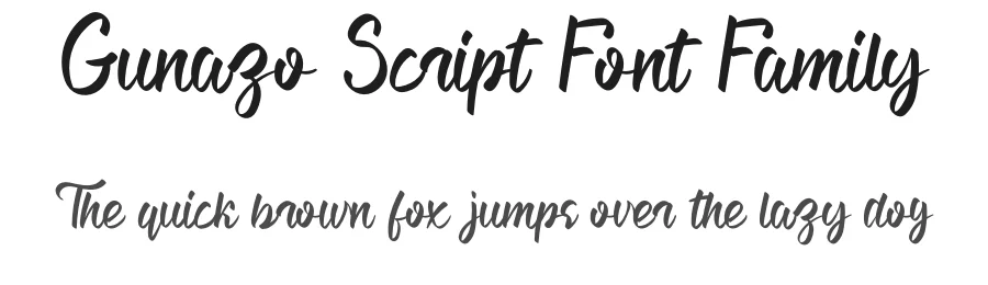 Gunazo Script Font Family by andikastudio — Script Handwritten Font
