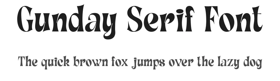 Gunday Serif Font by craftsupplyco — Display Font