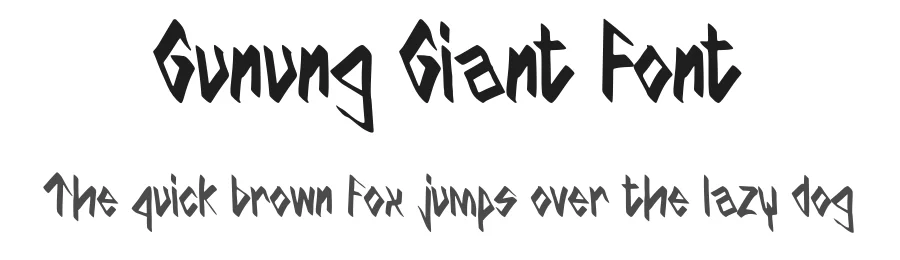 Gunung Giant Font by Rachmad bagus f — Script Handwritten Font