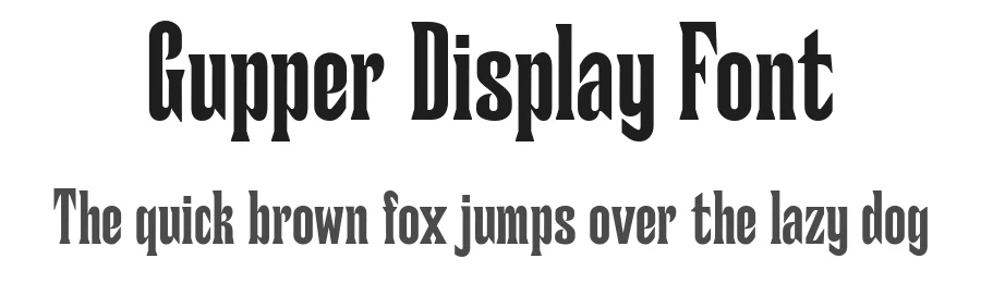 Gupper Display Font by Giulia Boggio β Display Font