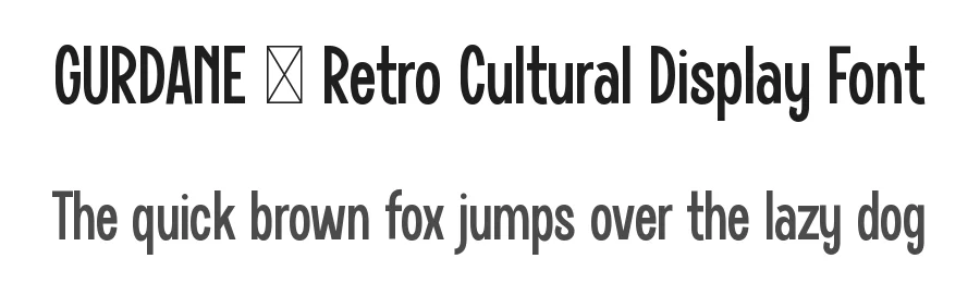 GURDANE – Retro Cultural Display Font by Rautan — Display Font