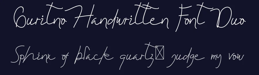 Guritno Handwritten Font Duo by edricstudio — Script Handwritten Font — thumbnail 2