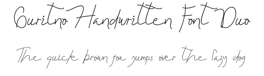 Guritno Handwritten Font Duo by edricstudio — Script Handwritten Font