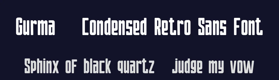 Gurma – Condensed Retro Sans Font by pandekastudio — Display Font — thumbnail 2