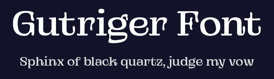 Gutriger Font by ©Ridtype Foundry — Display Font — thumbnail 2