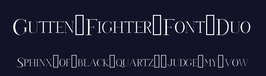 Gutten Fighter Font Duo by yontype — Serif Font — thumbnail 2