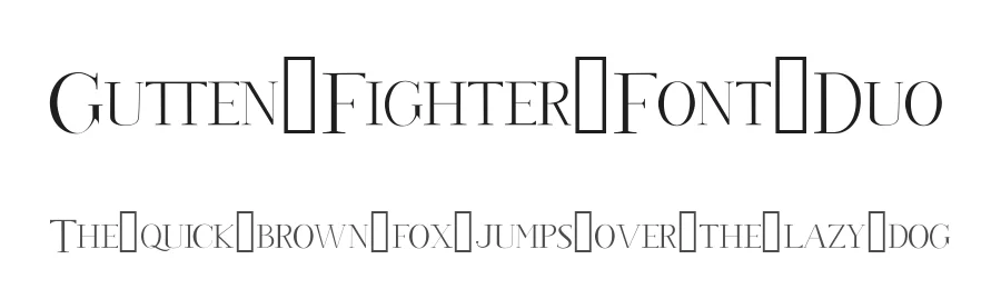 Gutten Fighter Font Duo by yontype — Serif Font