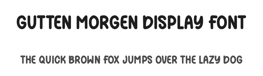 Gutten Morgen Display Font by Craftedtype — Decorative Font