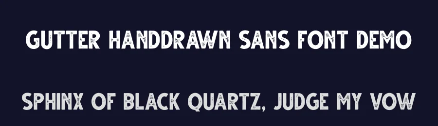 Gutter Handdrawn Sans Font Demo by Dikas Studio — Sans Serif Font — thumbnail 2