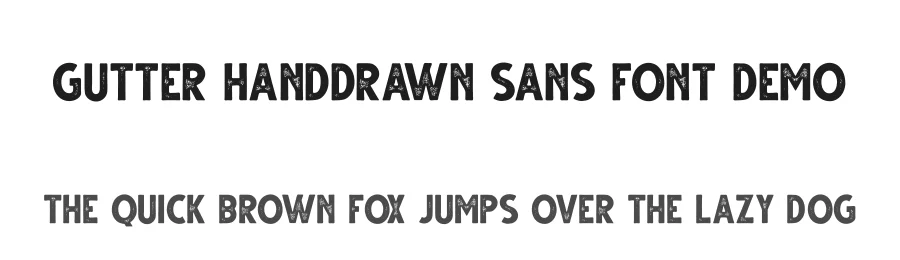 Gutter Handdrawn Sans Font Demo by Dikas Studio — Sans Serif Font
