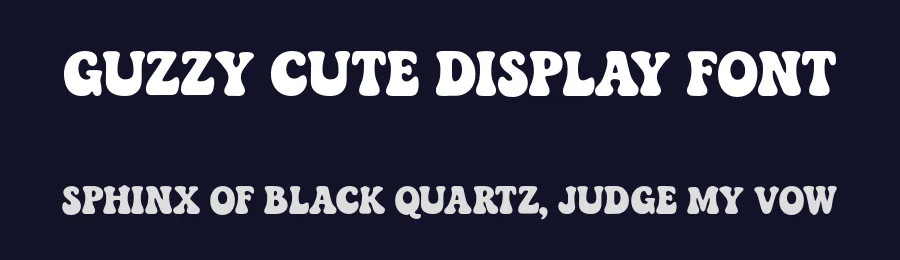 Guzzy Cute Display Font by metafontsy — Display Font — thumbnail 2