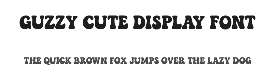 Guzzy Cute Display Font by metafontsy — Display Font