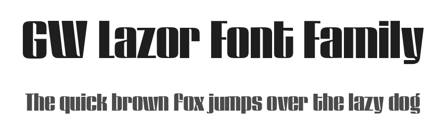 GW Lazor Font Family by Goodwheel Studio — Display Font