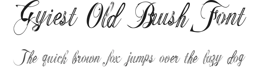Gyiest Old Brush Font by Malre — Script Handwritten Font