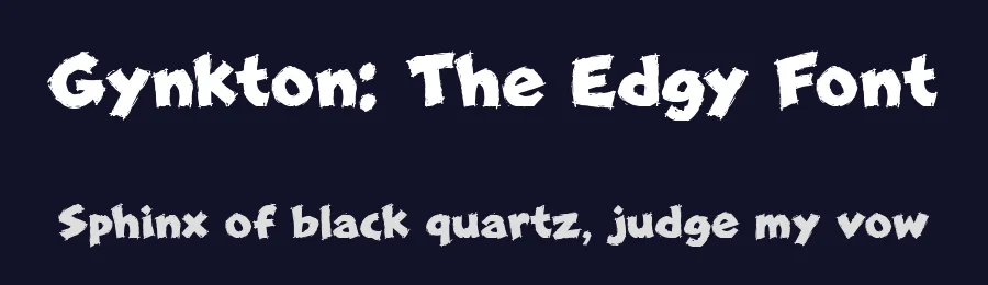 Gynkton: The Edgy Font by letterhanna — Display Font — thumbnail 2