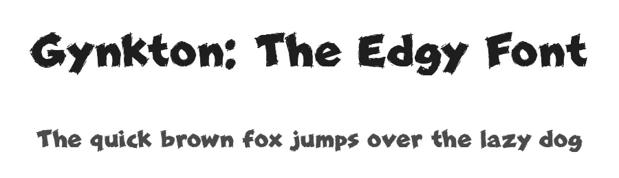 Gynkton: The Edgy Font by letterhanna — Display Font
