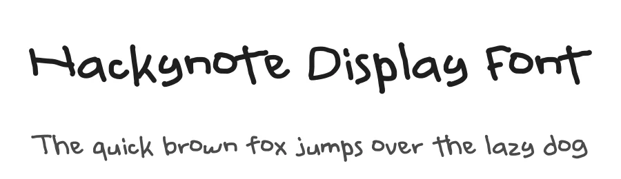Hackynote Display Font by Zerootypeworks — Script Handwritten Font