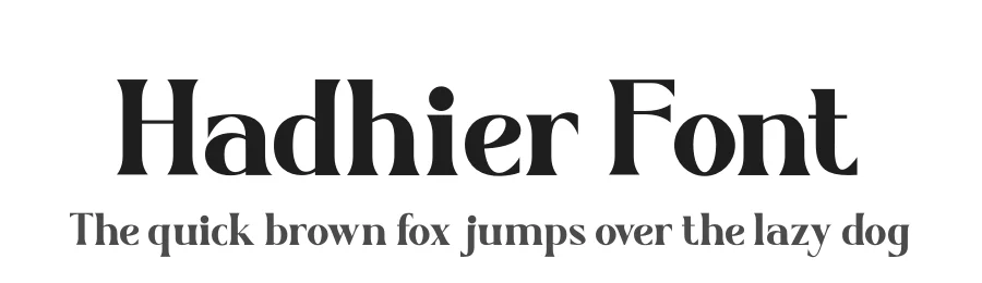 Hadhier Font by zaain type — Serif Font
