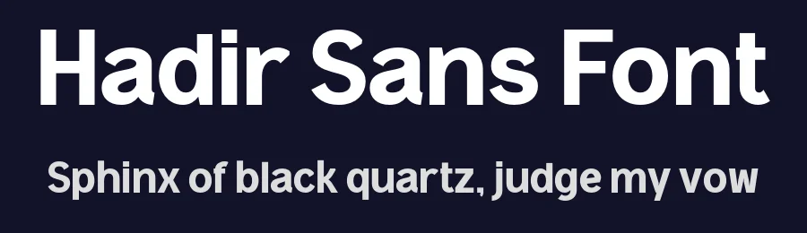Hadir Sans Font by wepfont — Sans Serif Font — thumbnail 2