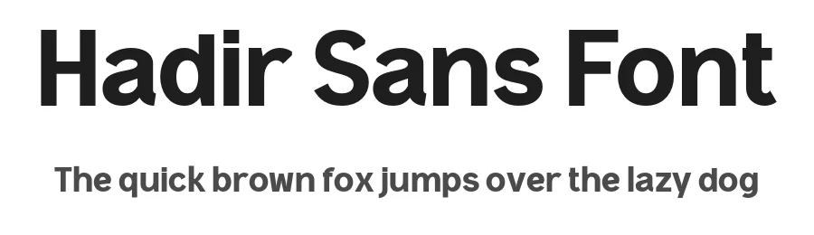 Hadir Sans Font by wepfont — Sans Serif Font
