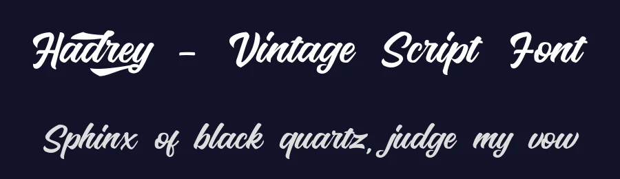 Hadrey – Vintage Script Font by Vultype Co. — Script Handwritten Font — thumbnail 2