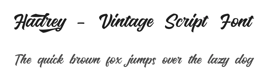 Hadrey – Vintage Script Font by Vultype Co. — Script Handwritten Font