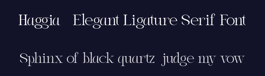 Haggia – Elegant Ligature Serif Font by Fontliner — Serif Font — thumbnail 2