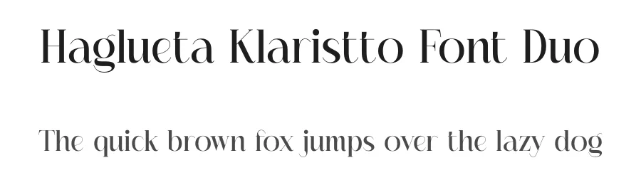 Haglueta Klaristto Font Duo by Storytype — Serif Font