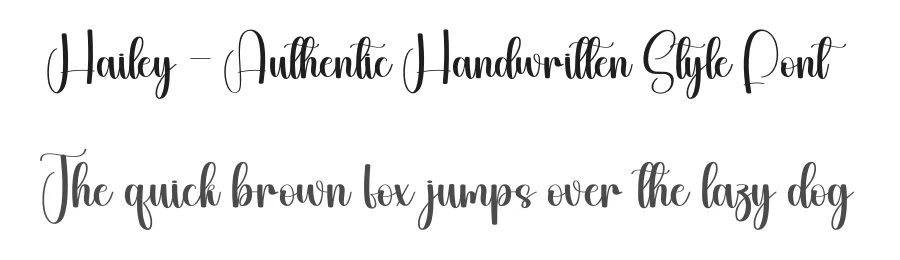 Hailey – Authentic Handwritten Style Font by creativeletter — Script Handwritten Font