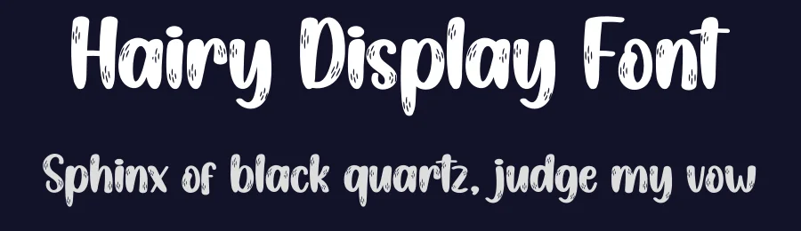Hairy Display Font by creativeletter — Display Font — thumbnail 2