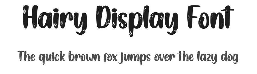 Hairy Display Font by creativeletter — Display Font