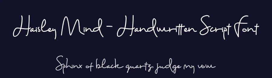 Haisley Mind – Handwritten Script Font by wellscriptstudio — Script Handwritten Font — thumbnail 2
