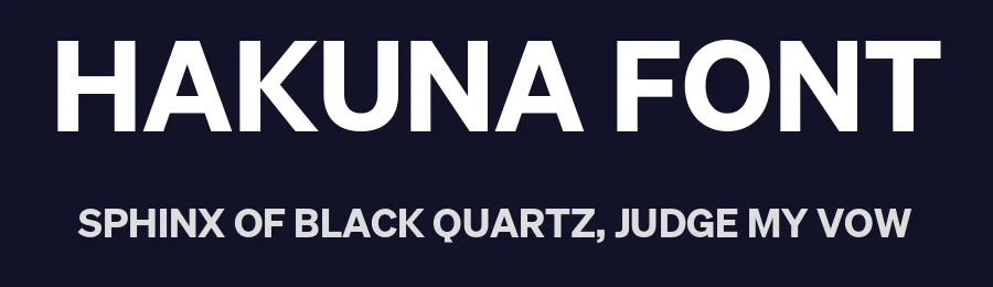 Hakuna Font by WOLVE-Fonts — Sans Serif Font — thumbnail 2