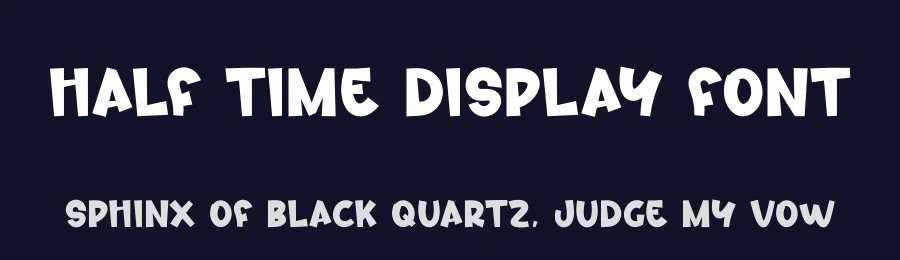 Half Time Display Font by creativeletter — Display Font — thumbnail 2