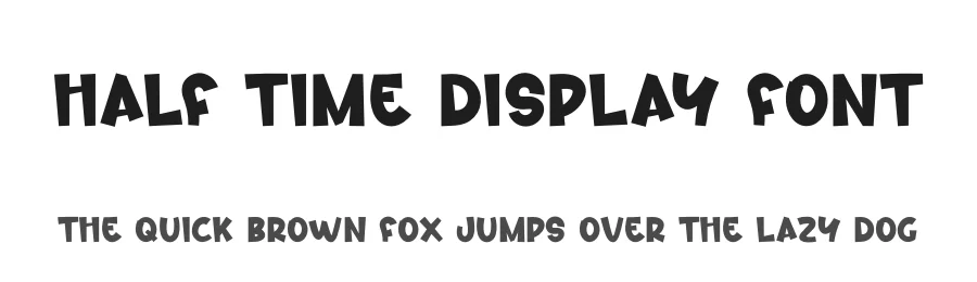Half Time Display Font by creativeletter — Display Font