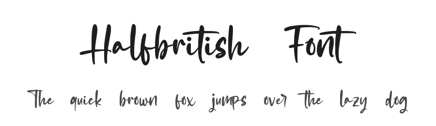 Halfbritish Font by qwrtype — Script Handwritten Font