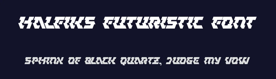 Halfiks Futuristic Font by HolisFonts Typestudio — Display Font — thumbnail 2
