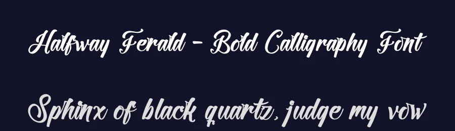 Halfway Ferald – Bold Calligraphy Font by stylishtype.co — Script Handwritten Font — thumbnail 2