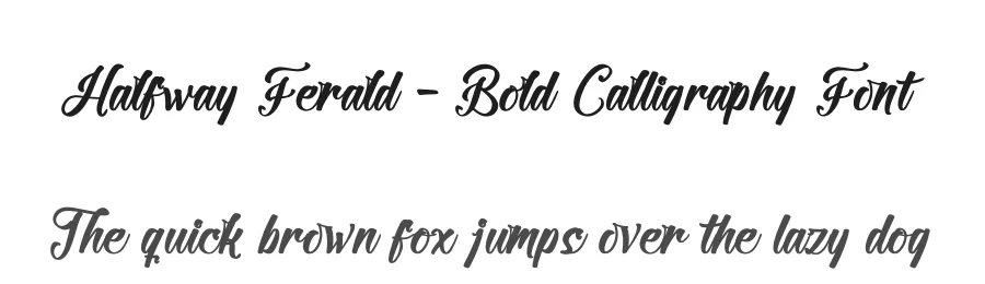 Halfway Ferald – Bold Calligraphy Font by stylishtype.co — Script Handwritten Font