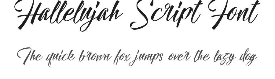 Hallelujah Script Font by Elementype β Script Handwritten Font