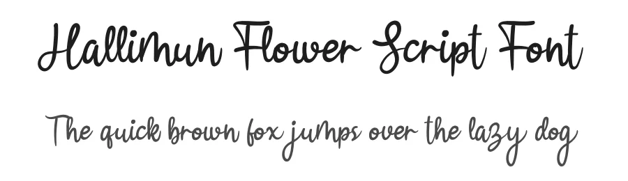 Hallimun Flower Script Font by andikastudio — Script Handwritten Font