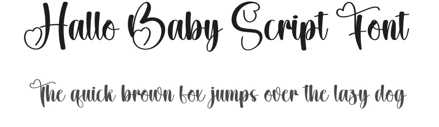 Hallo Baby Script Font by creativeletter — Script Handwritten Font