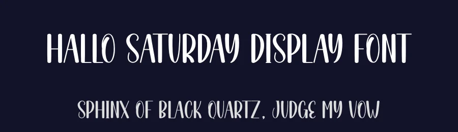 Hallo Saturday Display Font by creativeletter — Display Font — thumbnail 2