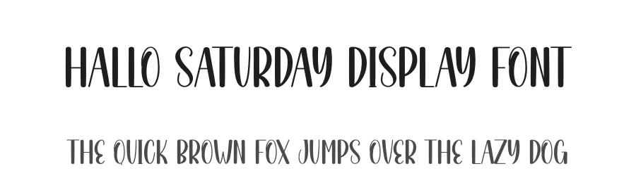 Hallo Saturday Display Font by creativeletter — Display Font