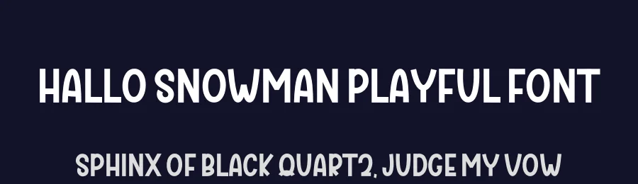 Hallo Snowman Playful Font by freshtypeink — Display Font — thumbnail 2