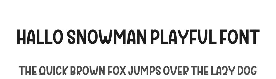 Hallo Snowman Playful Font by freshtypeink — Display Font