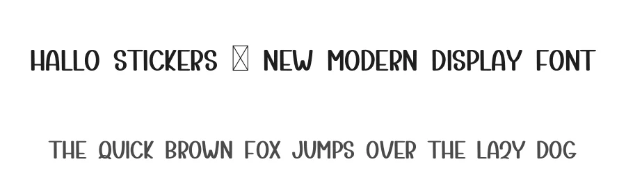Hallo Stickers – New Modern Display Font by freshtypeink — Display Font