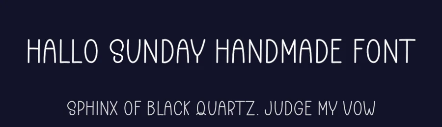 Hallo Sunday Handmade Font by freshtypeink — Display Font — thumbnail 2