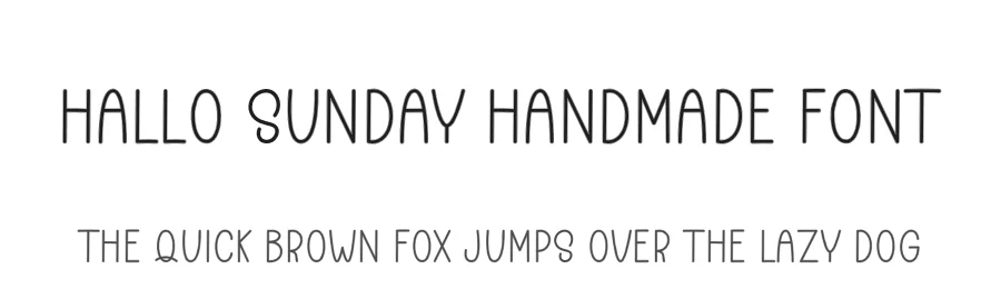 Hallo Sunday Handmade Font by freshtypeink — Display Font